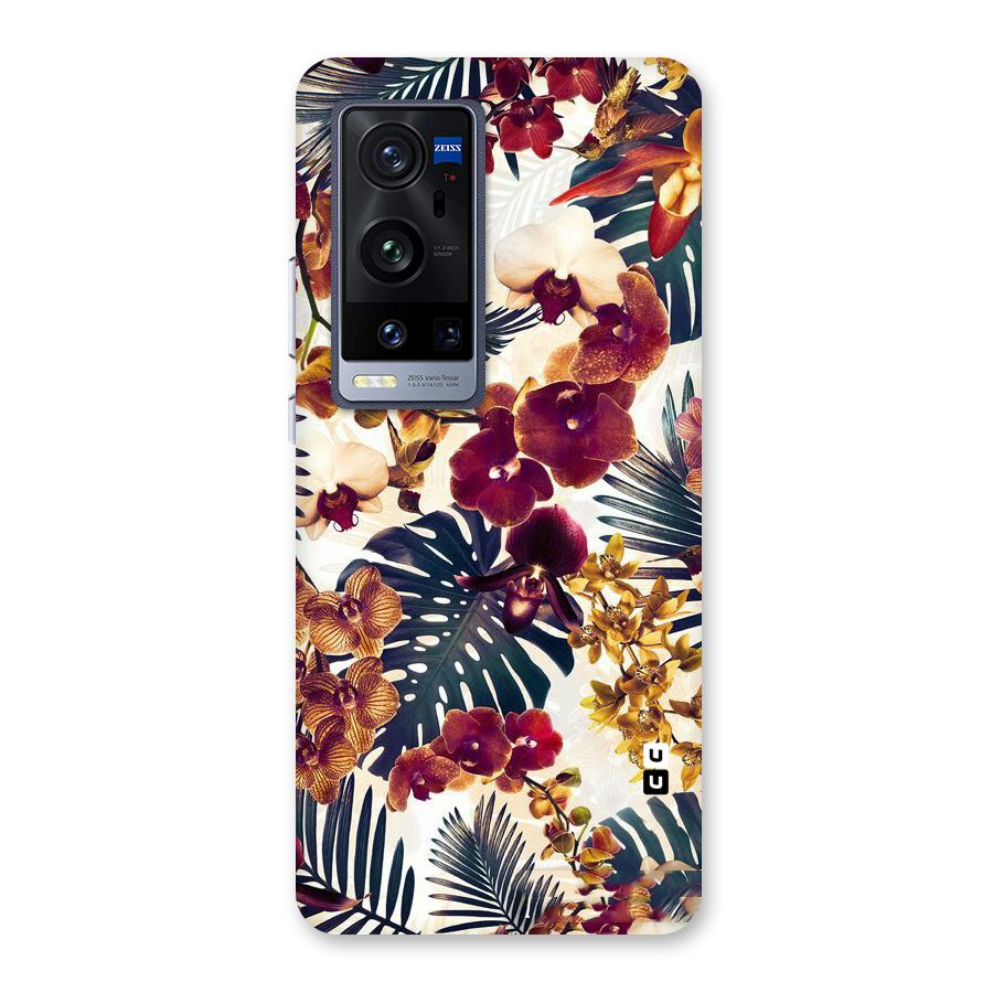 Vintage Rustic Flowers Back Case for Vivo X60 Pro Plus