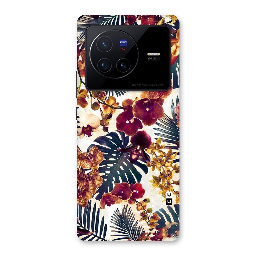 Vintage Rustic Flowers Back Case for Vivo X80