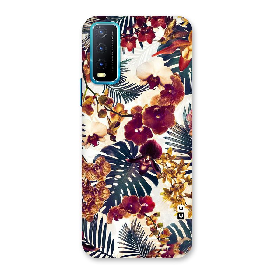Vintage Rustic Flowers Back Case for Vivo Y20A