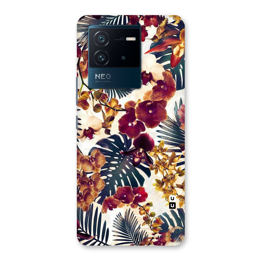 Vintage Rustic Flowers Back Case for Vivo iQOO Neo 6 5G