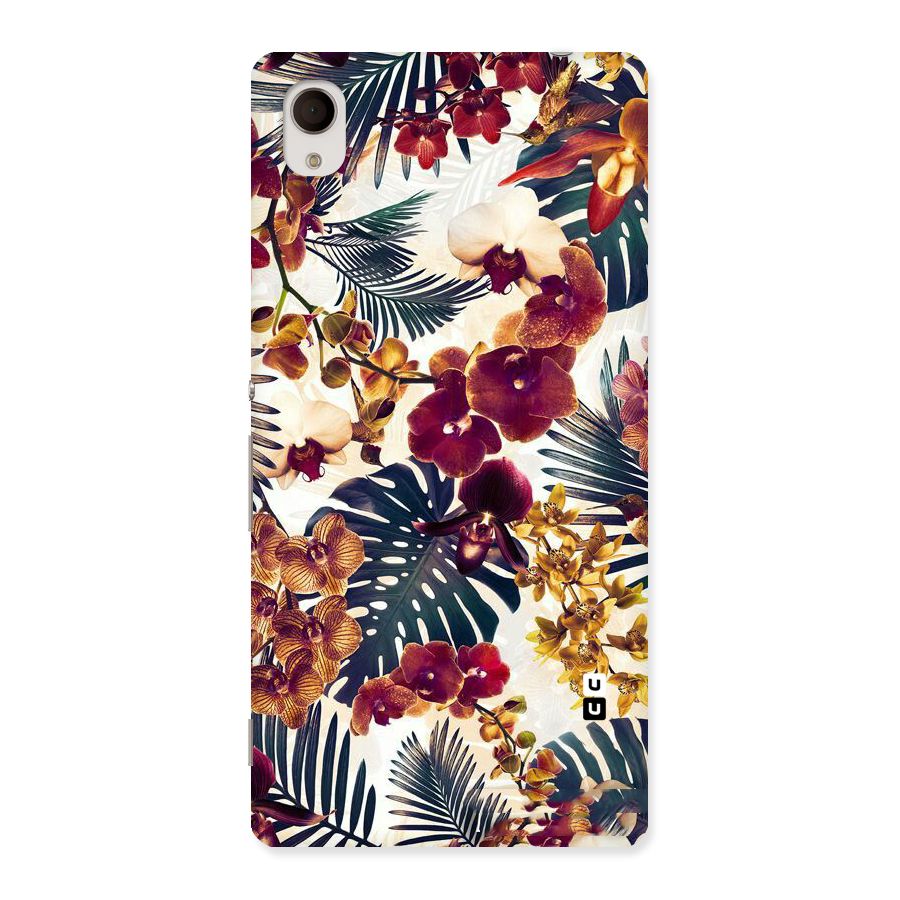Vintage Rustic Flowers Back Case for Xperia M4 Aqua