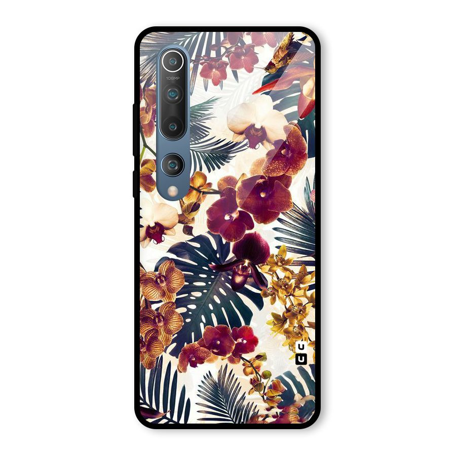 Vintage Rustic Flowers Glass Back Case for Mi 10