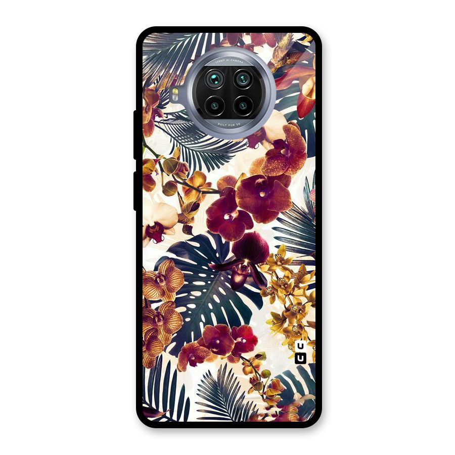 Vintage Rustic Flowers Glass Back Case for Mi 10i