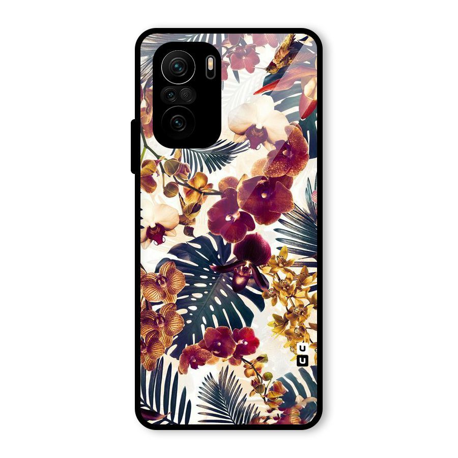 Vintage Rustic Flowers Glass Back Case for Mi 11X Pro