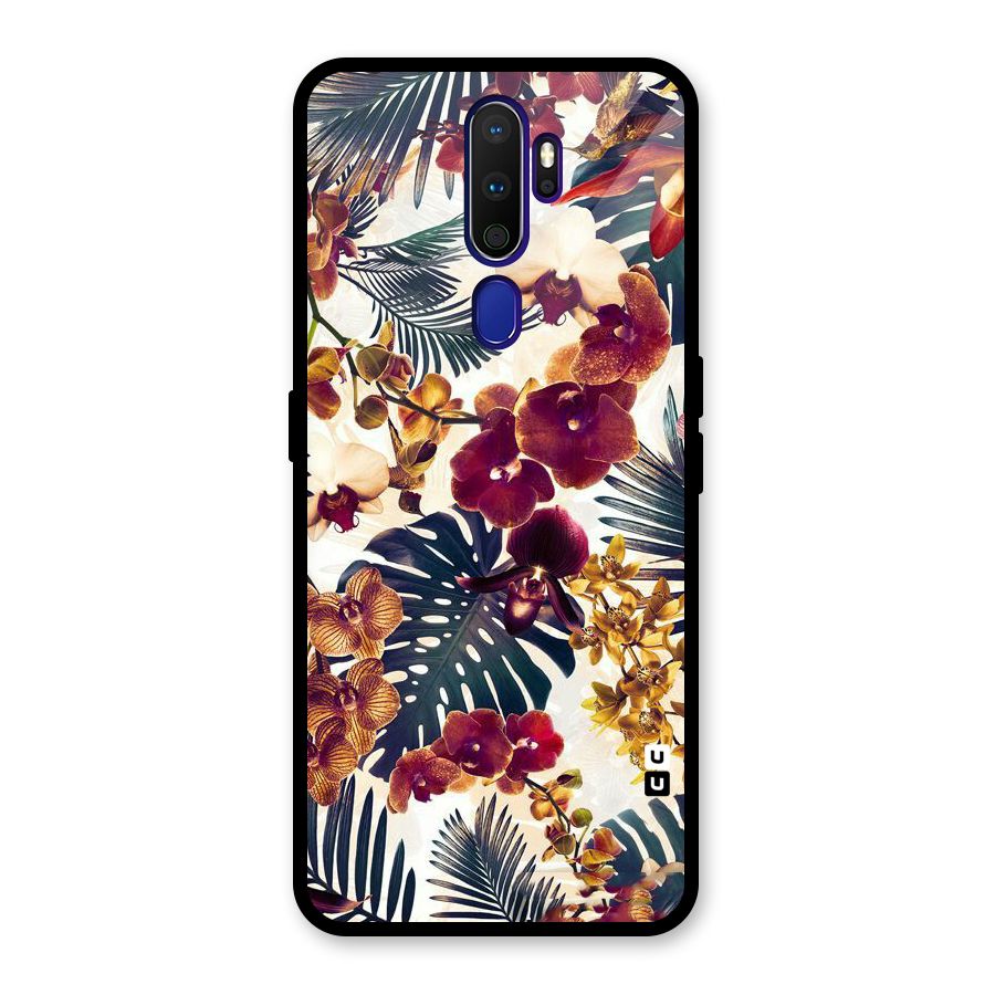 Vintage Rustic Flowers Glass Back Case for Oppo A9 (2020)