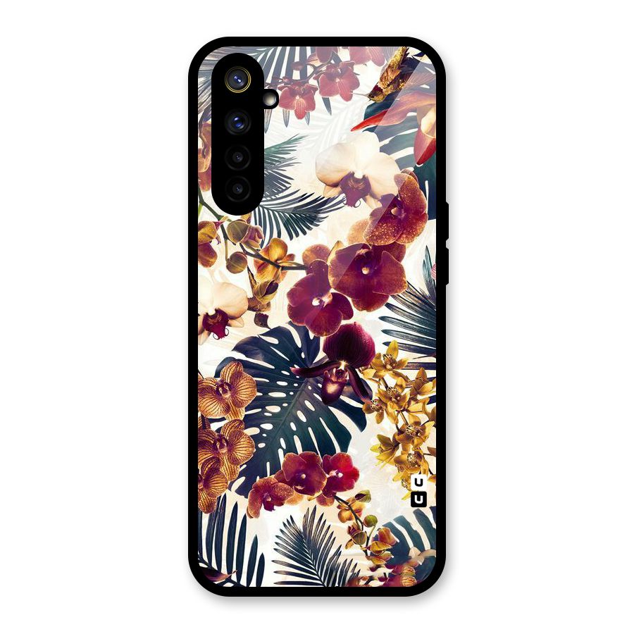 Vintage Rustic Flowers Glass Back Case for Realme 6