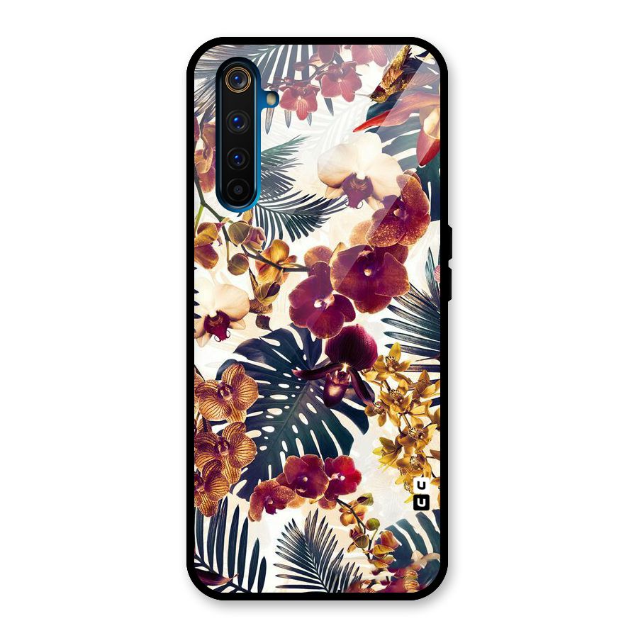 Vintage Rustic Flowers Glass Back Case for Realme 6 Pro