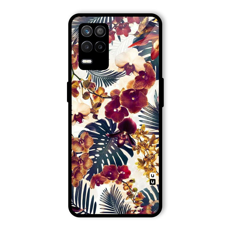 Vintage Rustic Flowers Glass Back Case for Realme 9 5G