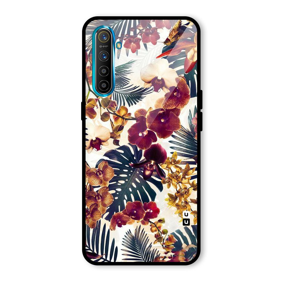 Vintage Rustic Flowers Glass Back Case for Realme X2
