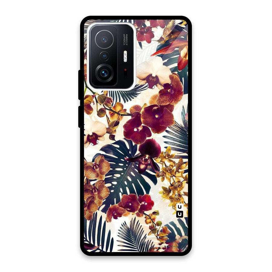 Vintage Rustic Flowers Glass Back Case for Xiaomi 11T Pro