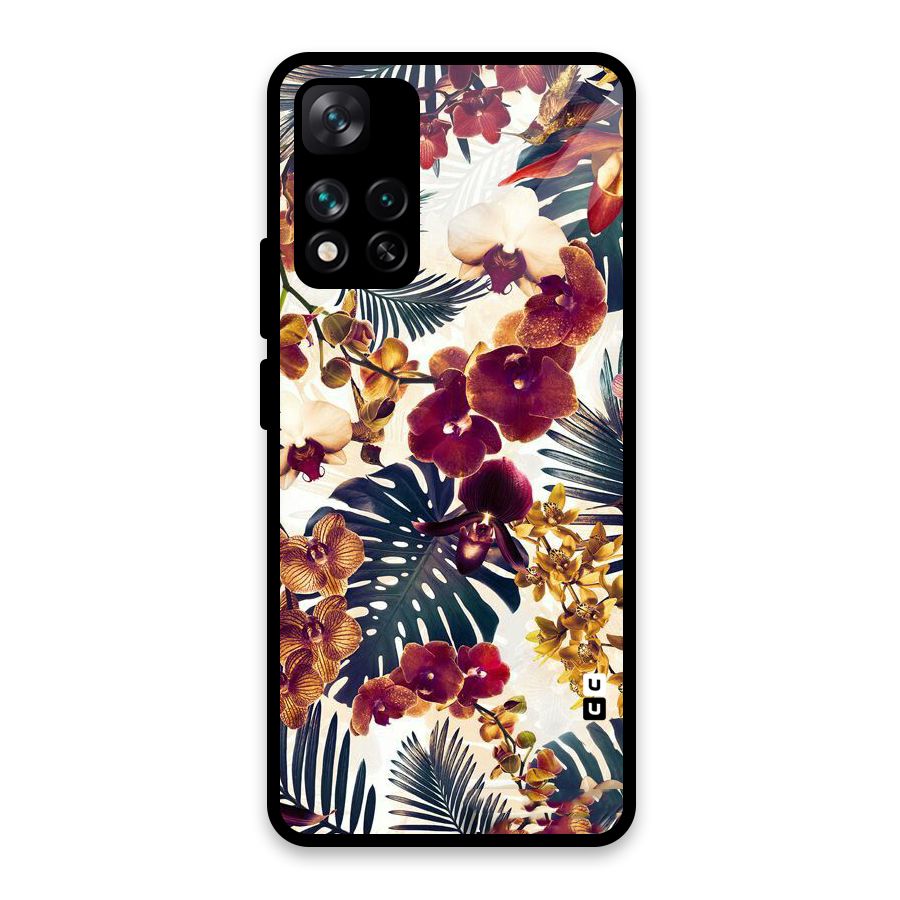 Vintage Rustic Flowers Glass Back Case for Xiaomi 11i 5G