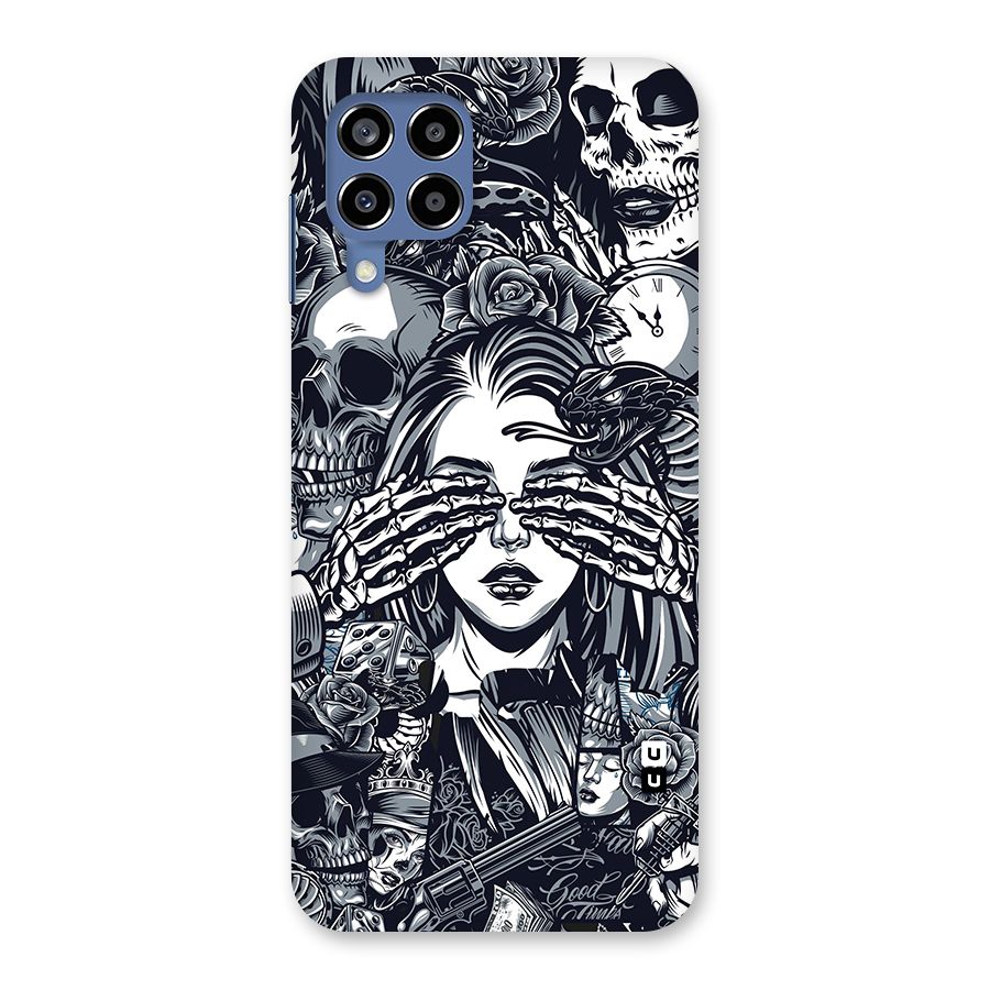 Vintage Skulls and Girl Style Back Case for Galaxy M53 5G