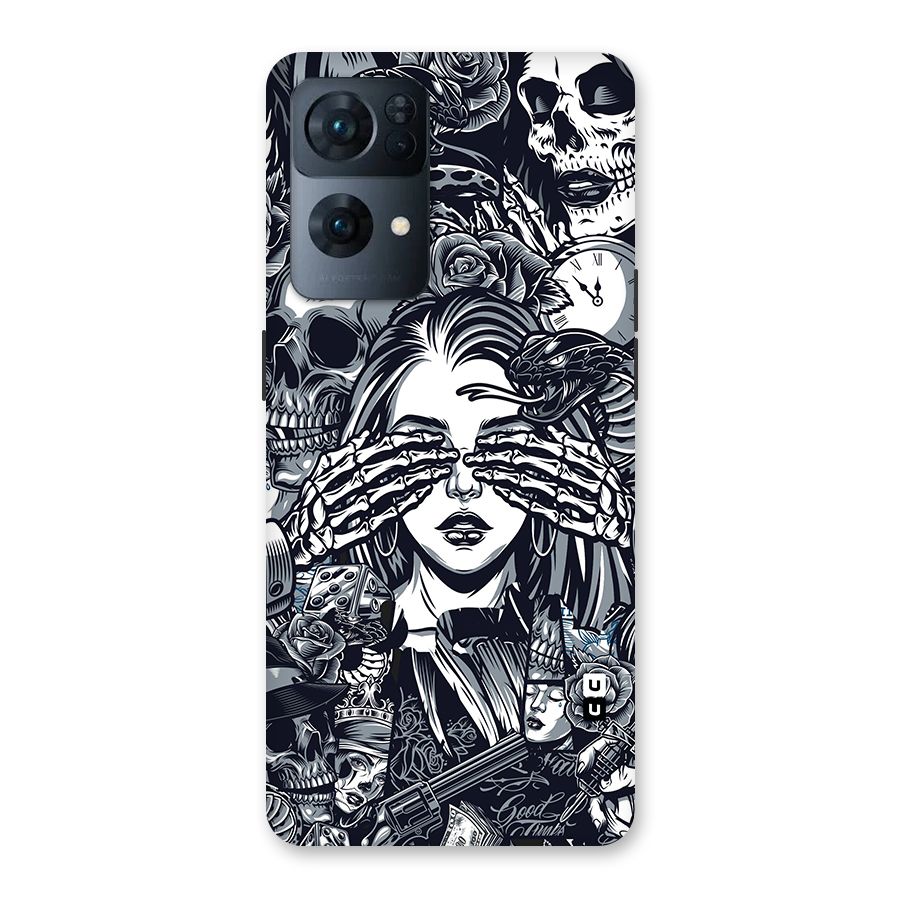 Vintage Skulls and Girl Style Back Case for Oppo Reno7 Pro 5G
