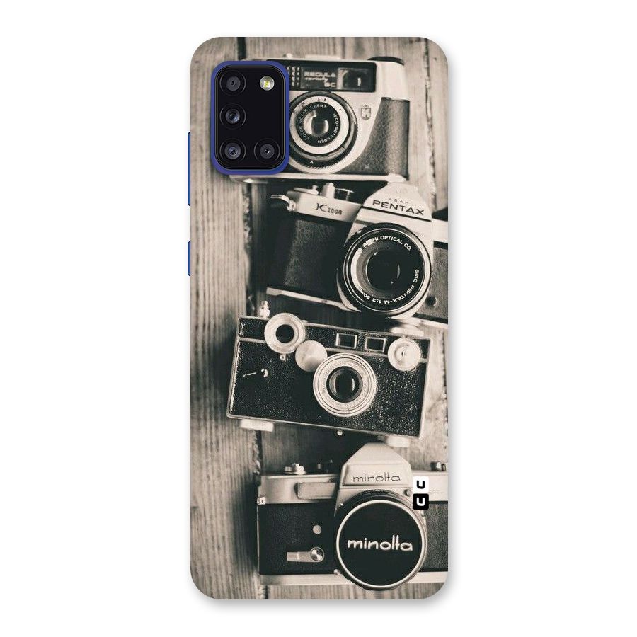 Vintage Style Shutter Back Case for Galaxy A31