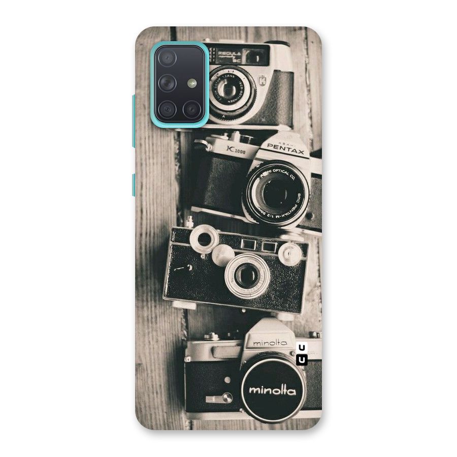 Vintage Style Shutter Back Case for Galaxy A71