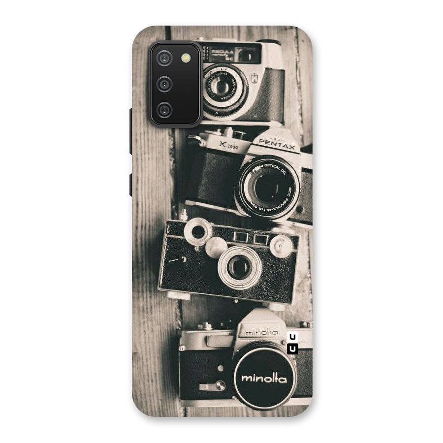 Vintage Style Shutter Back Case for Galaxy F02s