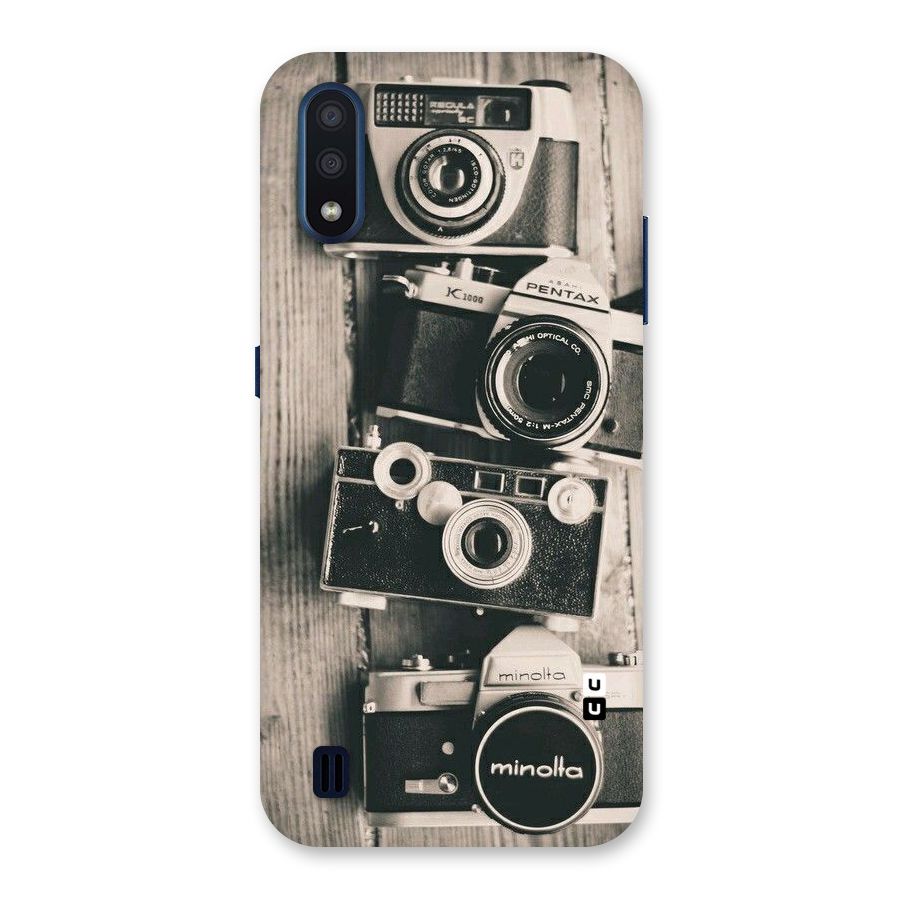 Vintage Style Shutter Back Case for Galaxy M01