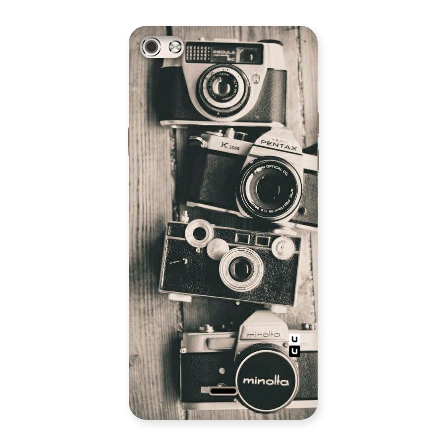 Vintage Style Shutter Back Case for Micromax Canvas Silver 5