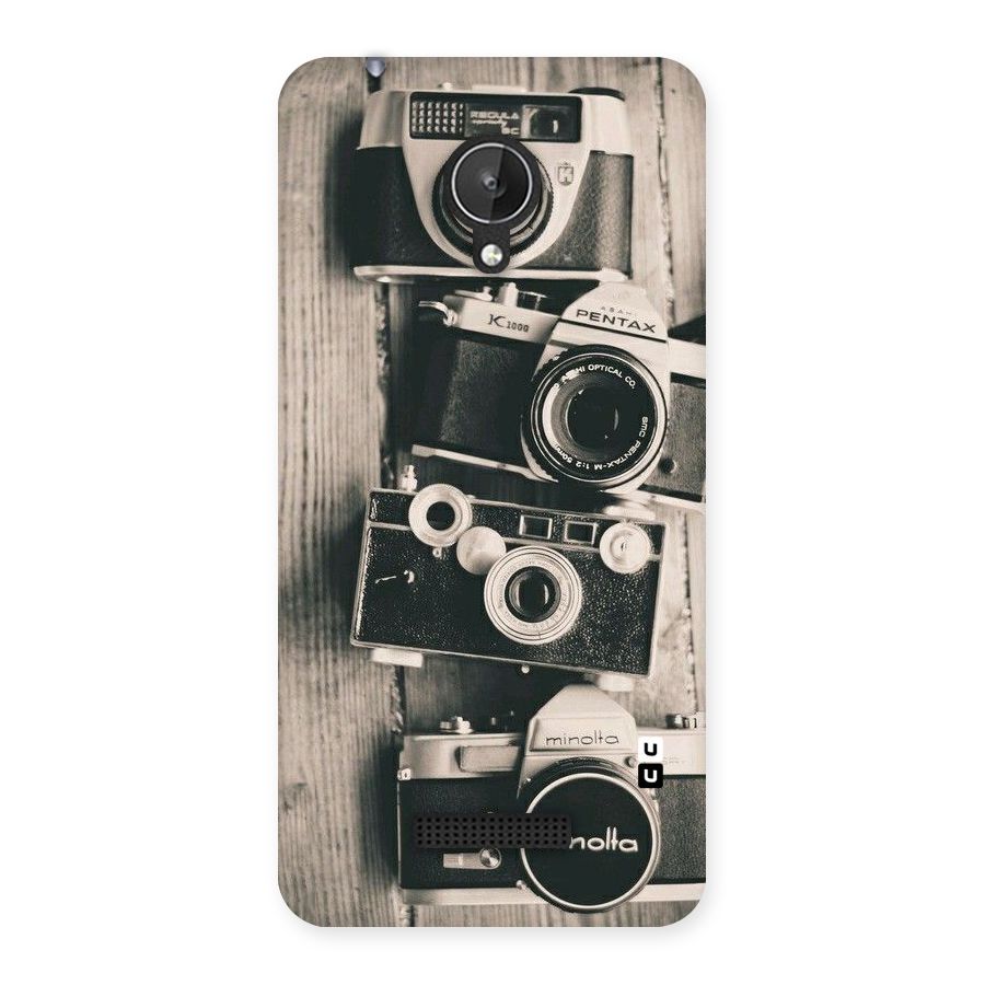 Vintage Style Shutter Back Case for Micromax Canvas Spark Q380
