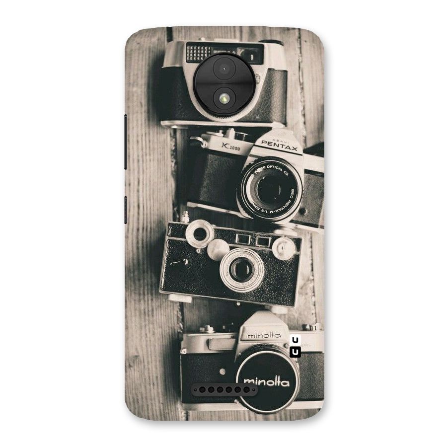 Vintage Style Shutter Back Case for Moto C