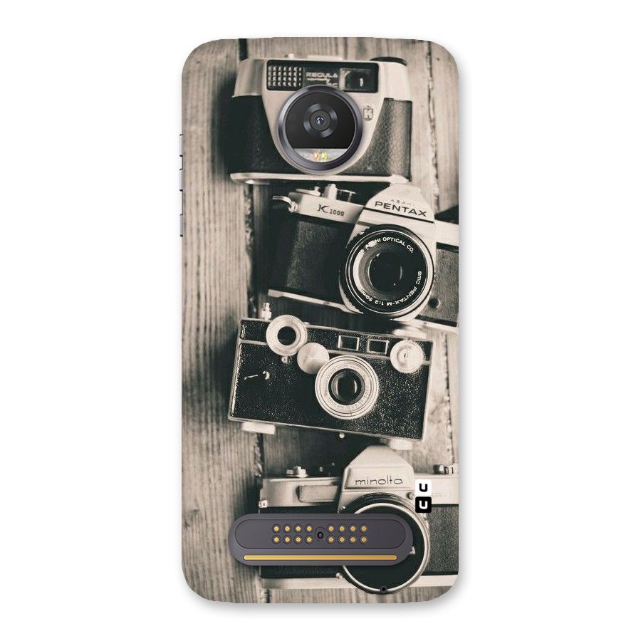 Vintage Style Shutter Back Case for Moto Z2 Play