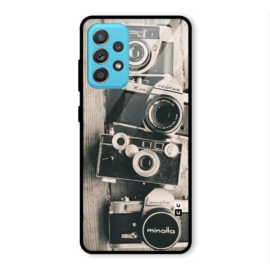 Vintage Style Shutter Glass Back Case for Galaxy A52s 5G