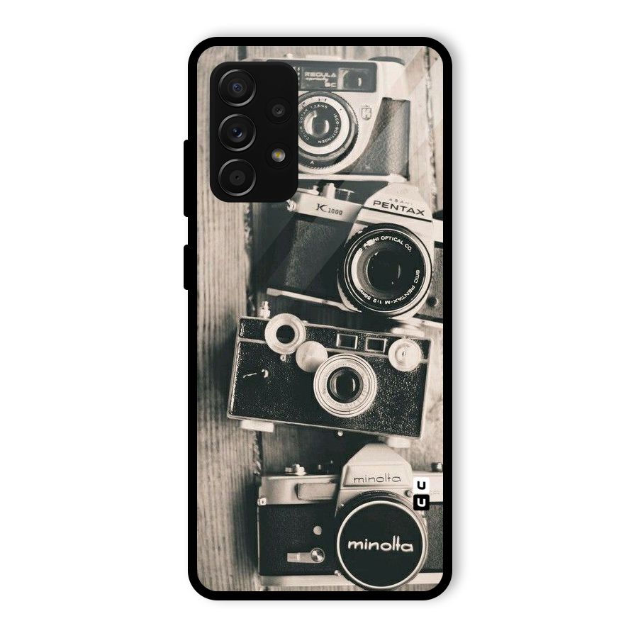 Vintage Style Shutter Glass Back Case for Galaxy A53 5G