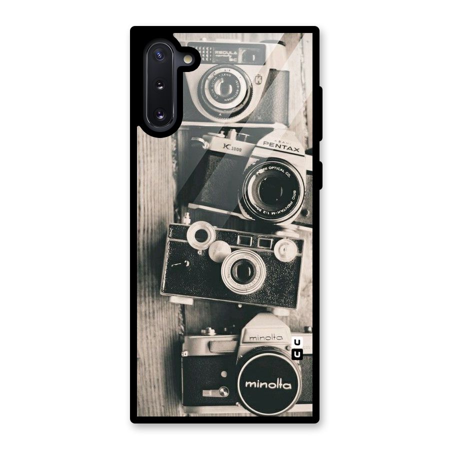 Vintage Style Shutter Glass Back Case for Galaxy Note 10