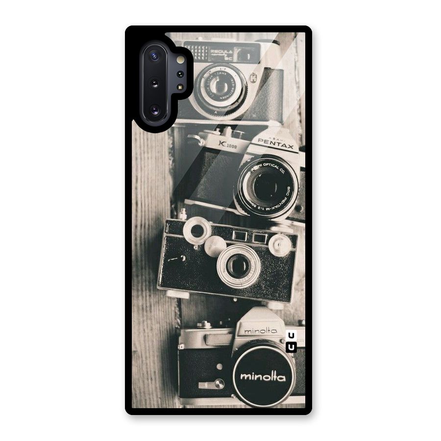 Vintage Style Shutter Glass Back Case for Galaxy Note 10 Plus