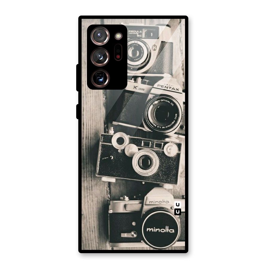 Vintage Style Shutter Glass Back Case for Galaxy Note 20 Ultra