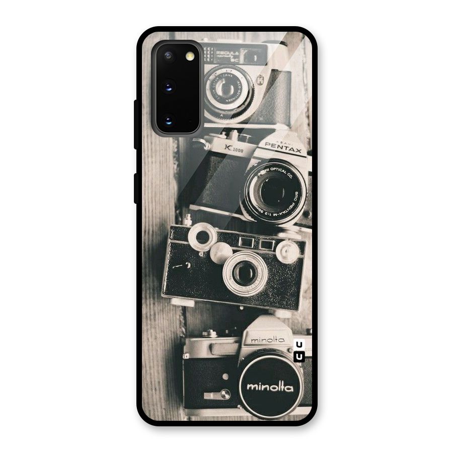 Vintage Style Shutter Glass Back Case for Galaxy S20