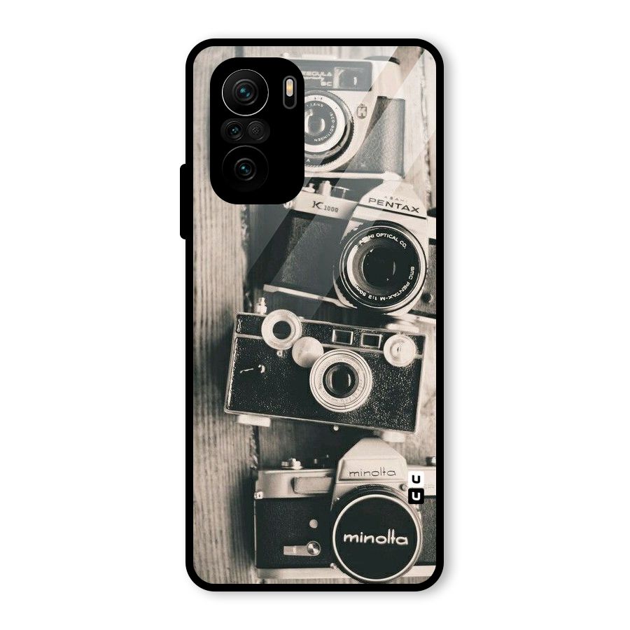 Vintage Style Shutter Glass Back Case for Mi 11X Pro