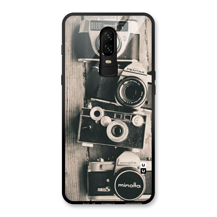 Vintage Style Shutter Glass Back Case for OnePlus 6