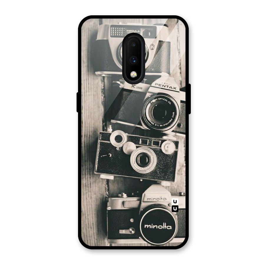Vintage Style Shutter Glass Back Case for OnePlus 7