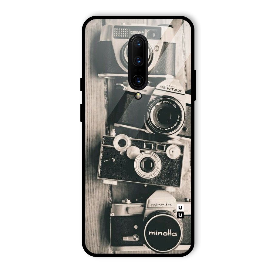 Vintage Style Shutter Glass Back Case for OnePlus 7 Pro