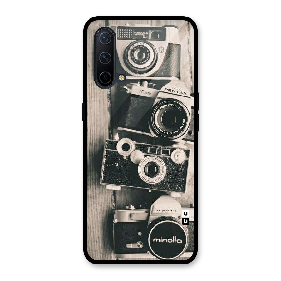 Vintage Style Shutter Glass Back Case for OnePlus Nord CE 5G