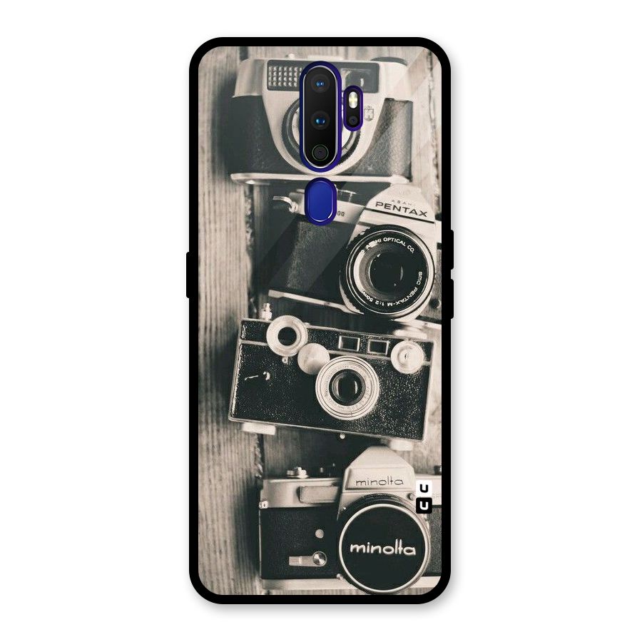Vintage Style Shutter Glass Back Case for Oppo A9 (2020)
