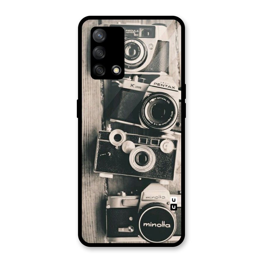 Vintage Style Shutter Glass Back Case for Oppo F19