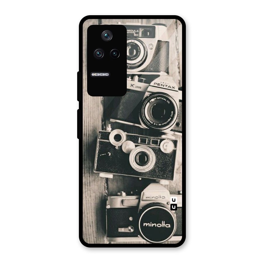 Vintage Style Shutter Glass Back Case for Poco F4 5G