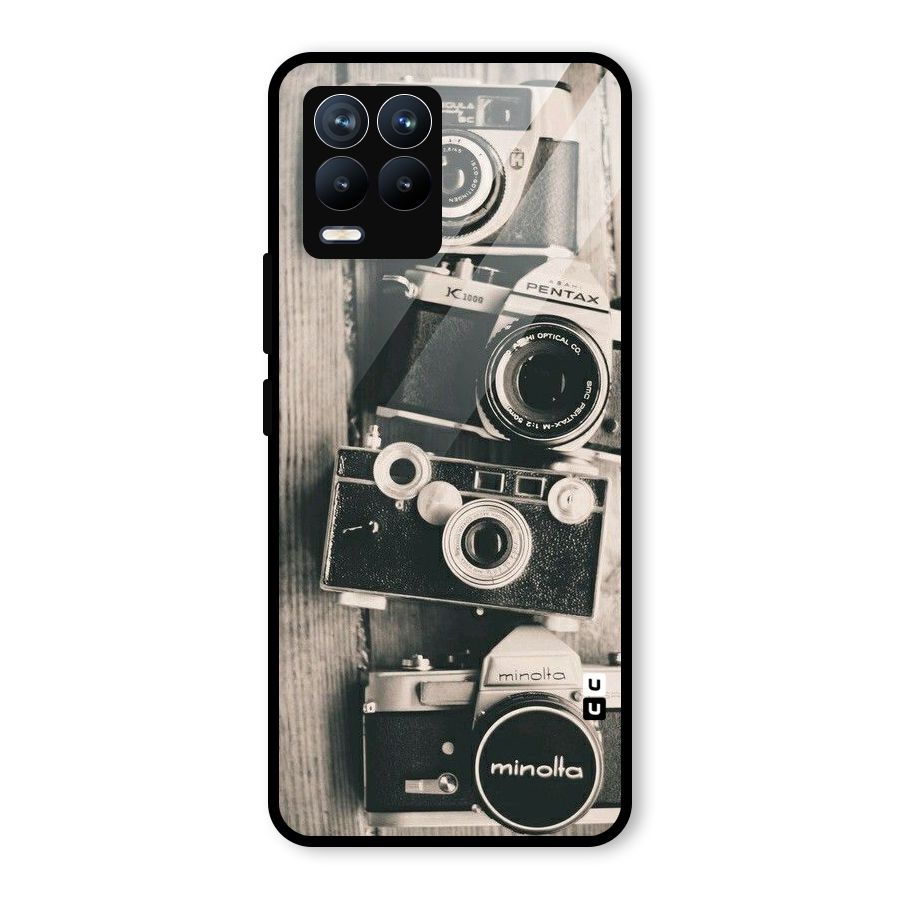 Vintage Style Shutter Glass Back Case for Realme 8 Pro