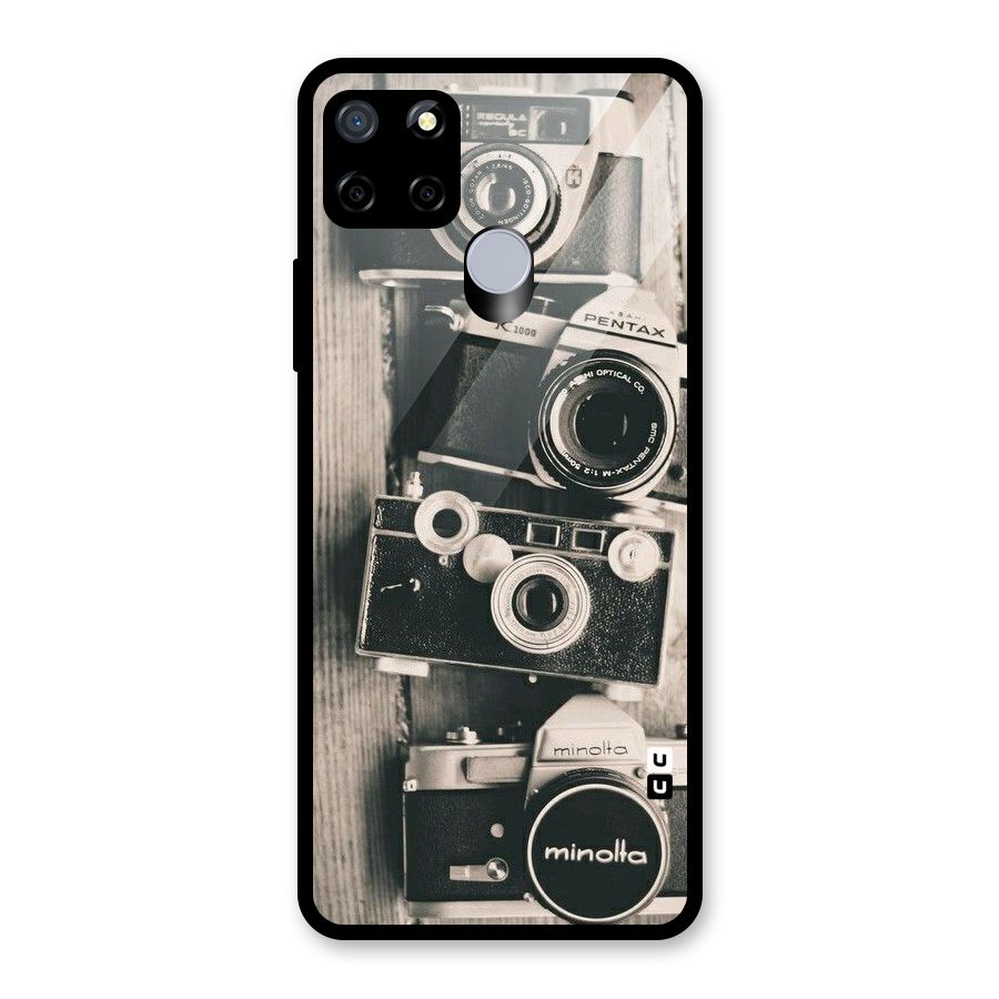 Vintage Style Shutter Glass Back Case for Realme C12