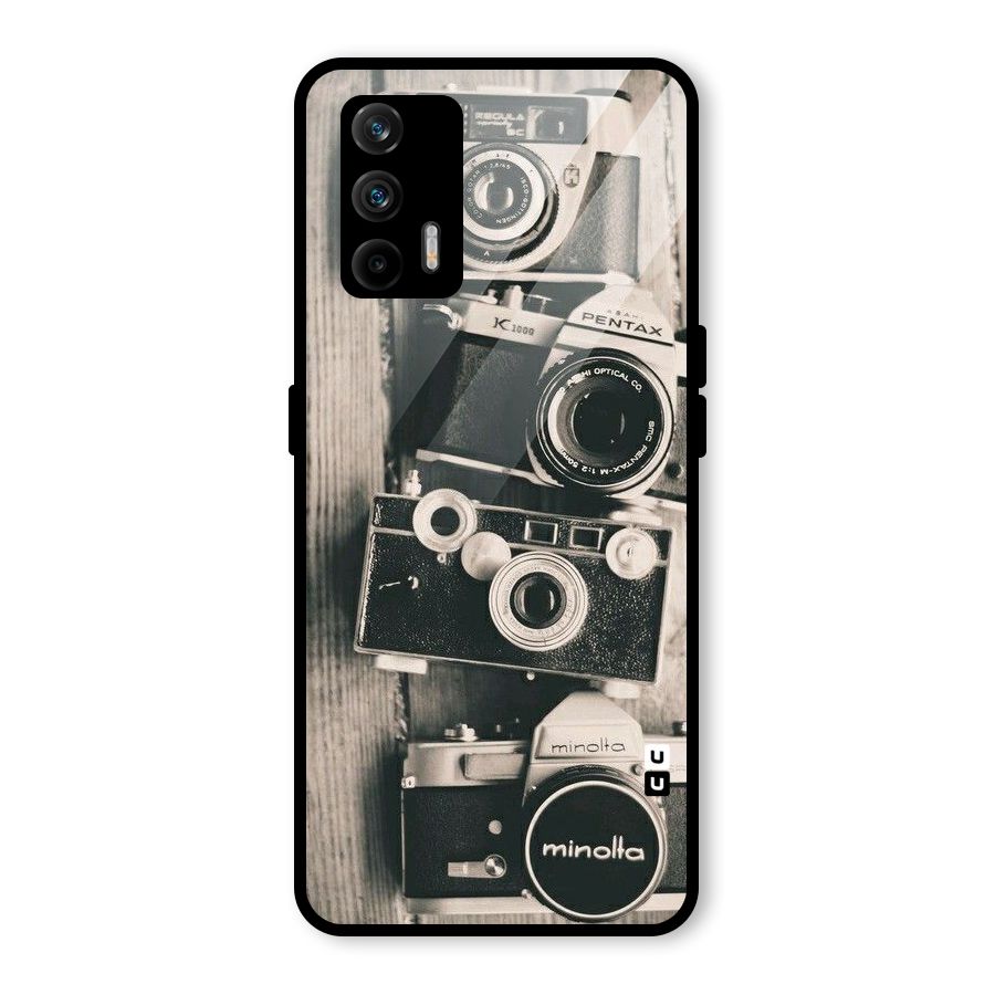 Vintage Style Shutter Glass Back Case for Realme GT 5G
