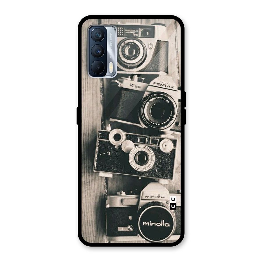 Vintage Style Shutter Glass Back Case for Realme X7