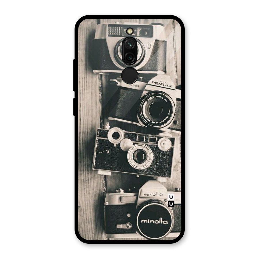 Vintage Style Shutter Glass Back Case for Redmi 8
