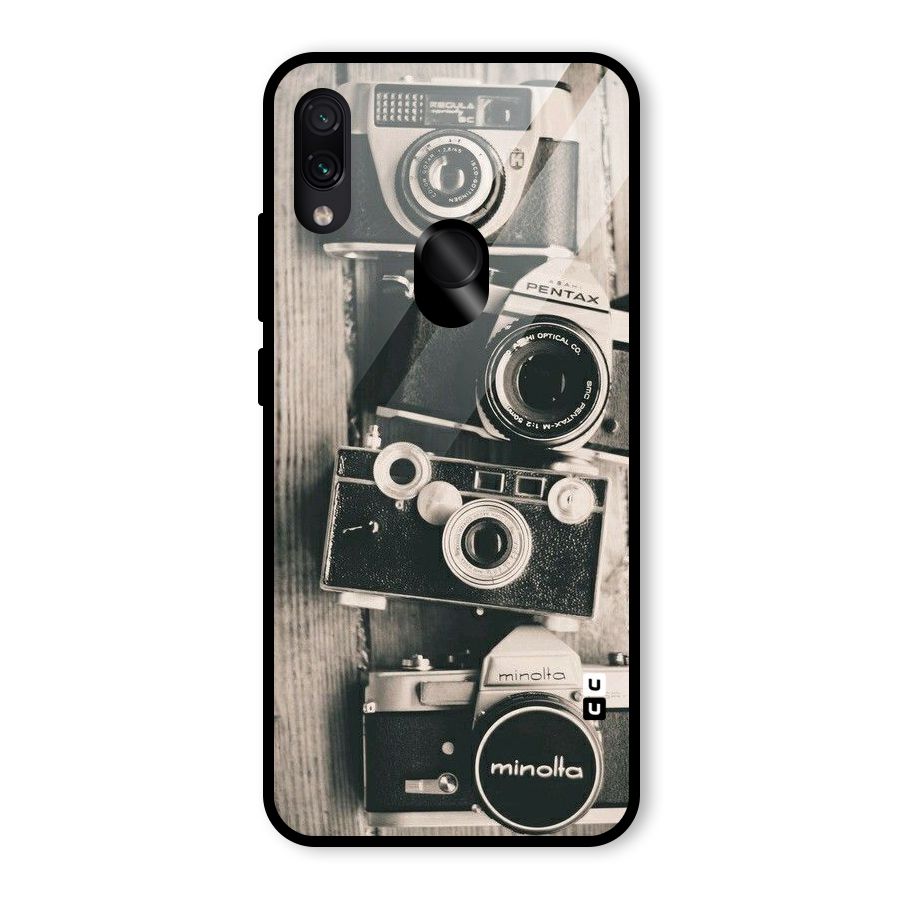 Vintage Style Shutter Glass Back Case for Redmi Note 7 Pro