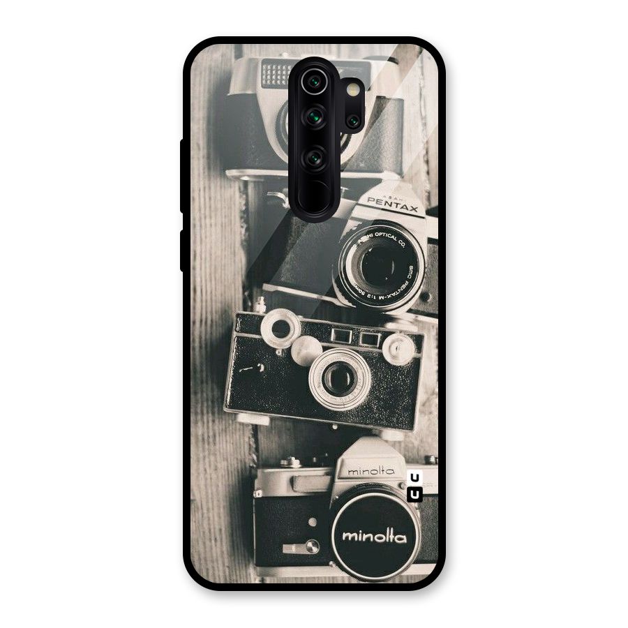 Vintage Style Shutter Glass Back Case for Redmi Note 8 Pro