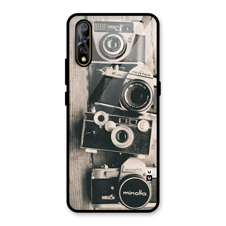 Vintage Style Shutter Glass Back Case for Vivo S1