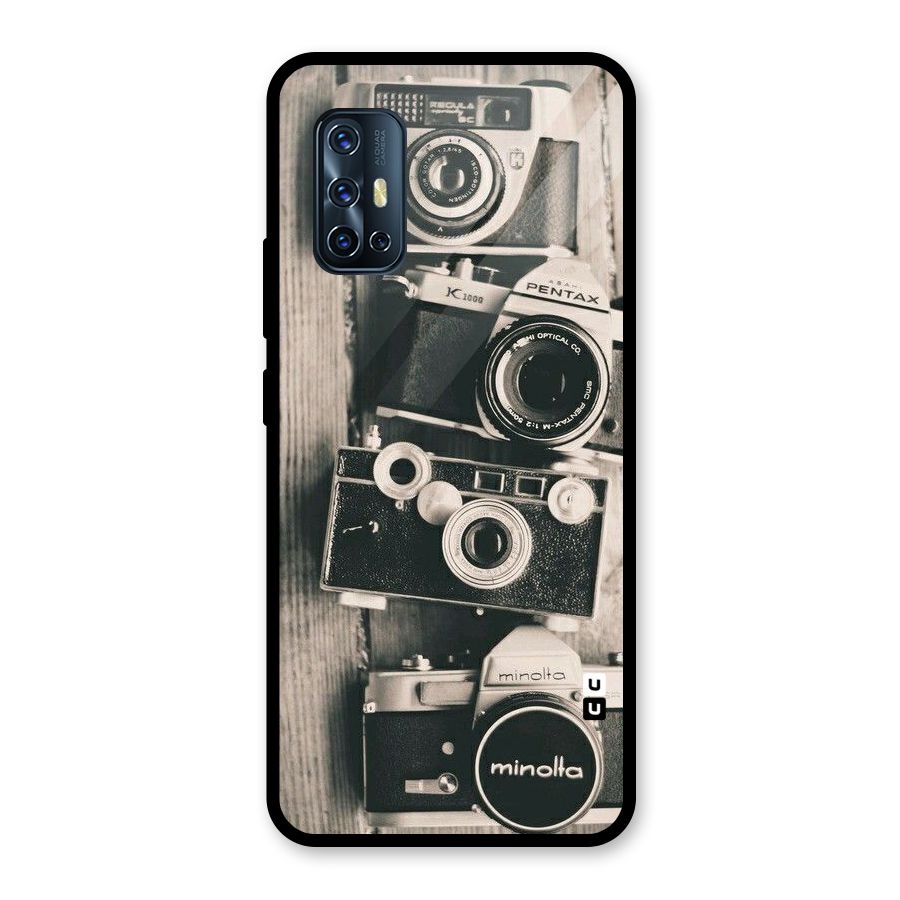 Vintage Style Shutter Glass Back Case for Vivo V17