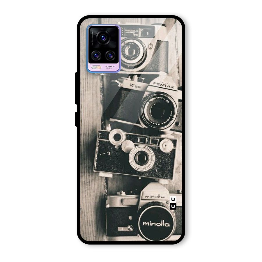 Vintage Style Shutter Glass Back Case for Vivo V20 Pro