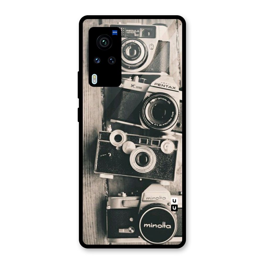 Vintage Style Shutter Glass Back Case for Vivo X60 Pro